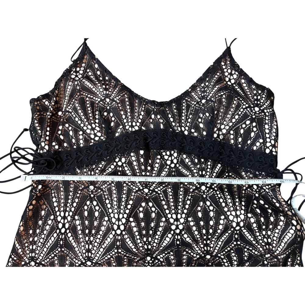 For Love and Lemons Black Lace Mini Dress Size L - Picture 14 of 16